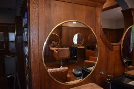 *Circular Gilt Framed Bevelled Edge Mirror