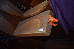 *Floating Sleeper Softwood Shelf with Spiral Hair Dryer Holder