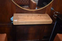 *Floating Sleeper Softwood Shelf with Spiral Hair Dryer Holder