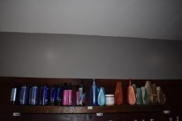 *Contents of Shelf; ~30 Bottles of Shampoo and Conditioners