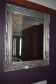 *Silver Framed Bevelled Edge Mirror