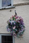*Hanging Basket with Artificial Foliage Display