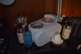 *Twin Wax Pot and Assorted Waxing Accessories and Cleansers