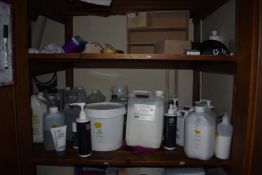 *Full and Part Containers Assorted Beauty Products; Wax Equipment Cleaner, After Wax Moisturiser,