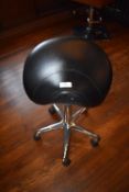 *Hair Stylists Gas-Lift Stool on Chrome Pedestal