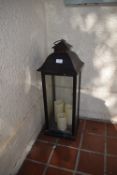 *Lantern Containing Three LED Battery Candles