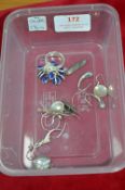 925 Sterling Silver Rings, Earrings, Brooches, etc