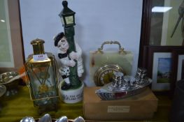 1960's Musical Whisky Bottle, Clocks, etc.