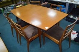 McIntosh Extending Teak Dining Table with Six Matching Chairs