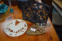 Cast Iron Trivets and Bookstand