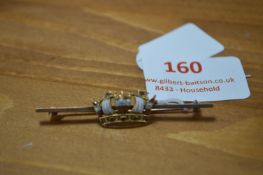 9k Gold Enameled Pin Brooch ~3.2g gross