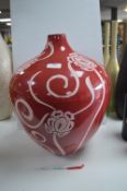 Large Red Vase