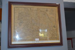 Reproduction John Speed Map of Yorkshire