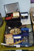 Cufflinks Wristwatches, Decorative Boxes, etc.