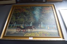 Oil on Board Park Study by Tom Nasini