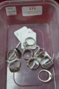 Eight 925 Sterling Silver Rings ~34g total