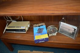 Alarm Clock, Sony Portable Cassette Recorder, Post