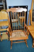 Spindleback Rocking Chair with Rush Seat