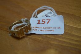9k Gold Ring ~2.7g Size: L with Lettering 