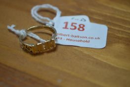 9k Gold Ring ~1.9g Size: N with Lettering 