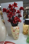 Floral Vase with Artificial Flowers