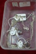 Five 925 Sterling Silver Chains and Pendants ~29g