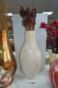 Large Decorative Vase with Dried Seed Pods