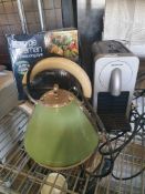 * Grill, kettle and coffee machine