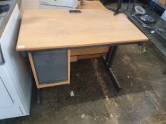 * office desk with built in cupboard - 950w x 600d x 730h