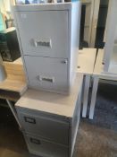 * 2 x filing cabinates 400w x 400d x 660h and 470w x 620d x 720h