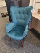 * teal velvet chair