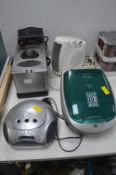 CD Radio Alarm Clock, Tabletop Deep Fat Fryer, Lea