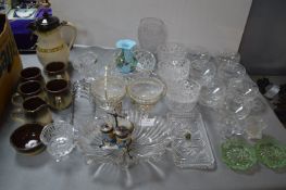 Quantity of Crystal Bowls and Dishes, Pottery, etc