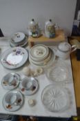 Quantity of Dishes, Plates, Glass Bowls, Novelty T