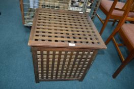 Slatted Wood Storage Table