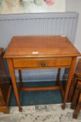 Edwardian Mahogany Hall Table with Single Drawer