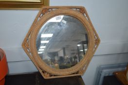 Basket Weave Framed Mirror