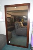 Dark Wood Framed Mirror 168x95cm