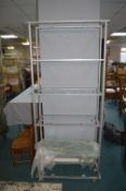 Six Metal & Glass Shelf Unit