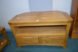 Solid Oak TV Stand (matching previous lot)
