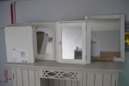 Two Single Door Bathroom Cabinets with Mirrors, an