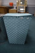 Blue Fabric Laundry Basket