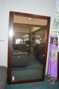 Dark Wood Framed Mirror 168x95cm