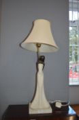 Table Lamp with Female Figurine