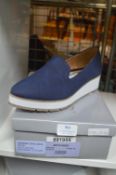 *Wallis Navy Wedge Heel Shoes Size: 7
