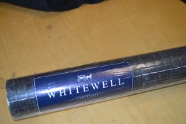 *Three Rolls of Whitewell Embossed Dark Grey Square Pattern Wallpaper