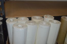 *Eight Assorted Rolls of Cream Blown Vinyl Wallpaper