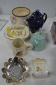 Pottery Items, Denby Teapot, etc.