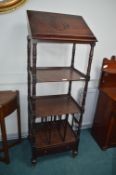 Reproduction Mahogany Canterbury and Music Stand