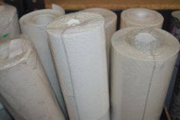 *Six Assorted Rolls of Cream Blown Vinyl Wallpaper